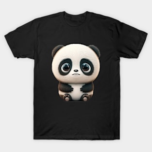 Panda Cute Adorable Humorous Illustration T-Shirt